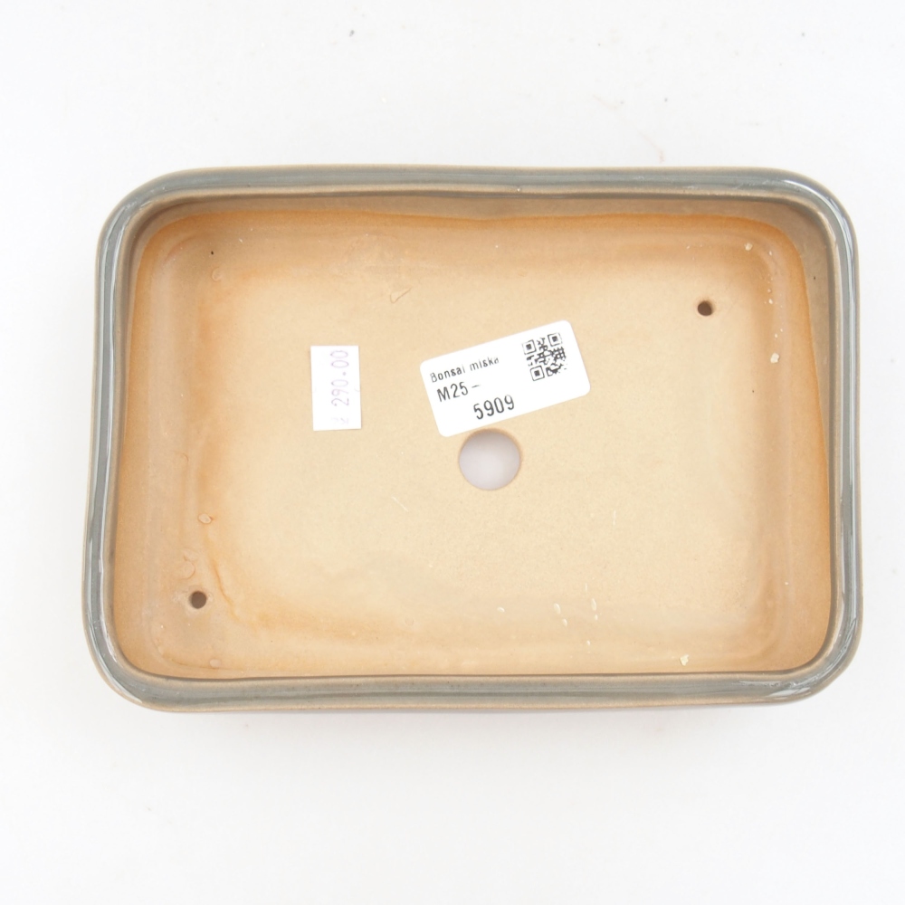 Ceramic bonsai bowl 18 x 13 x 4 cm, color gray