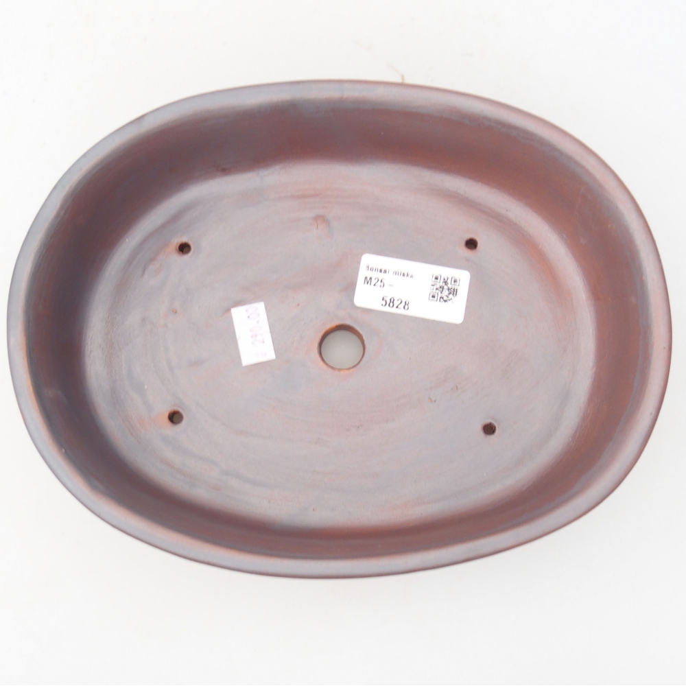 Ceramic bonsai bowl 22 x 17 x 5 cm, color metallic