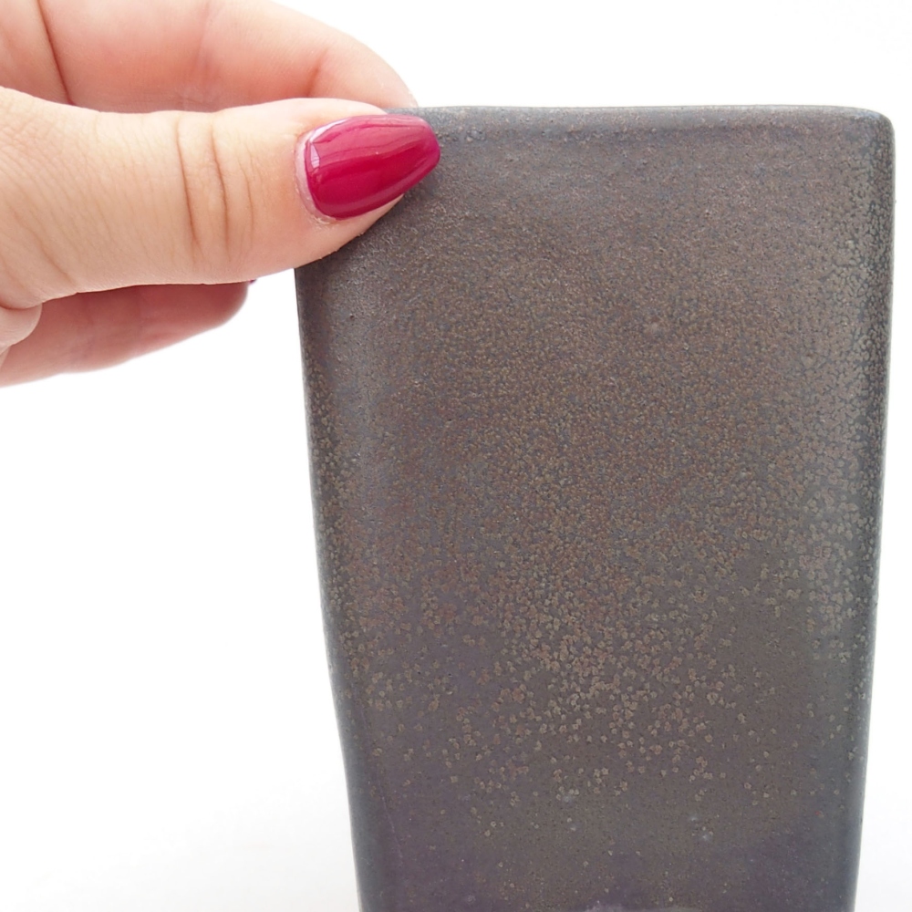 Ceramic bonsai bowl 8 x 8 x 11 cm, color gray