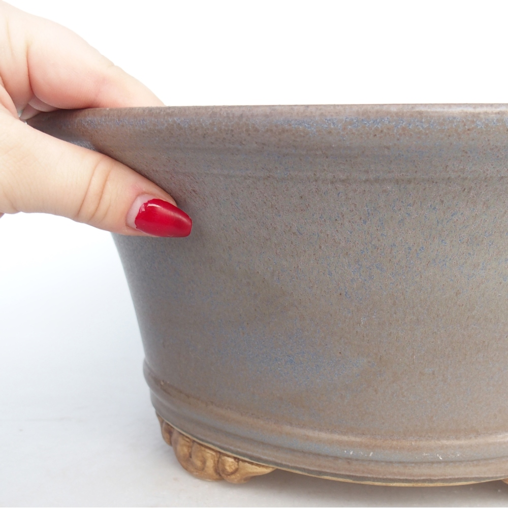 Ceramic bonsai bowl 29 x 29 x 12,5 cm, colour blue