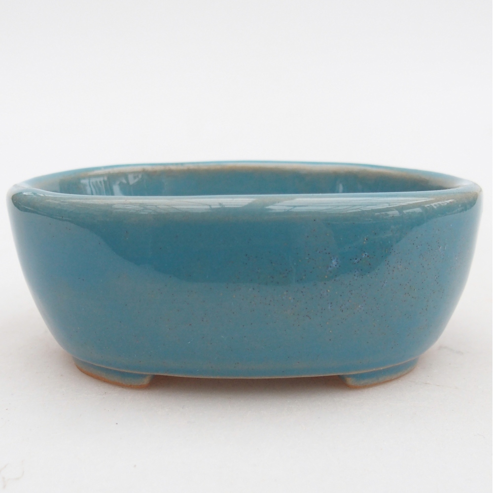 Ceramic bonsai bowl 9,5 x 7,5 x 3,5 cm, colour blue