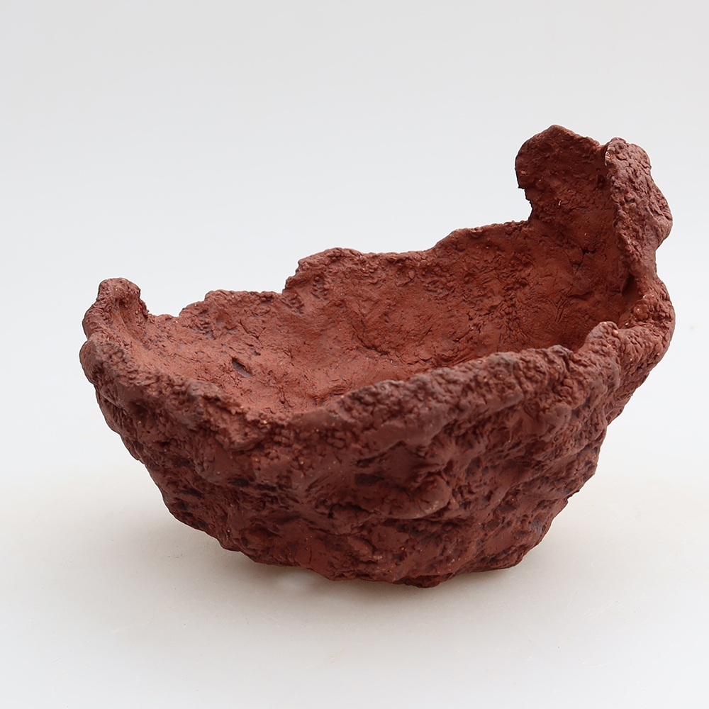Ceramic Shell, 14 x 13 x 11.5 cm, brown