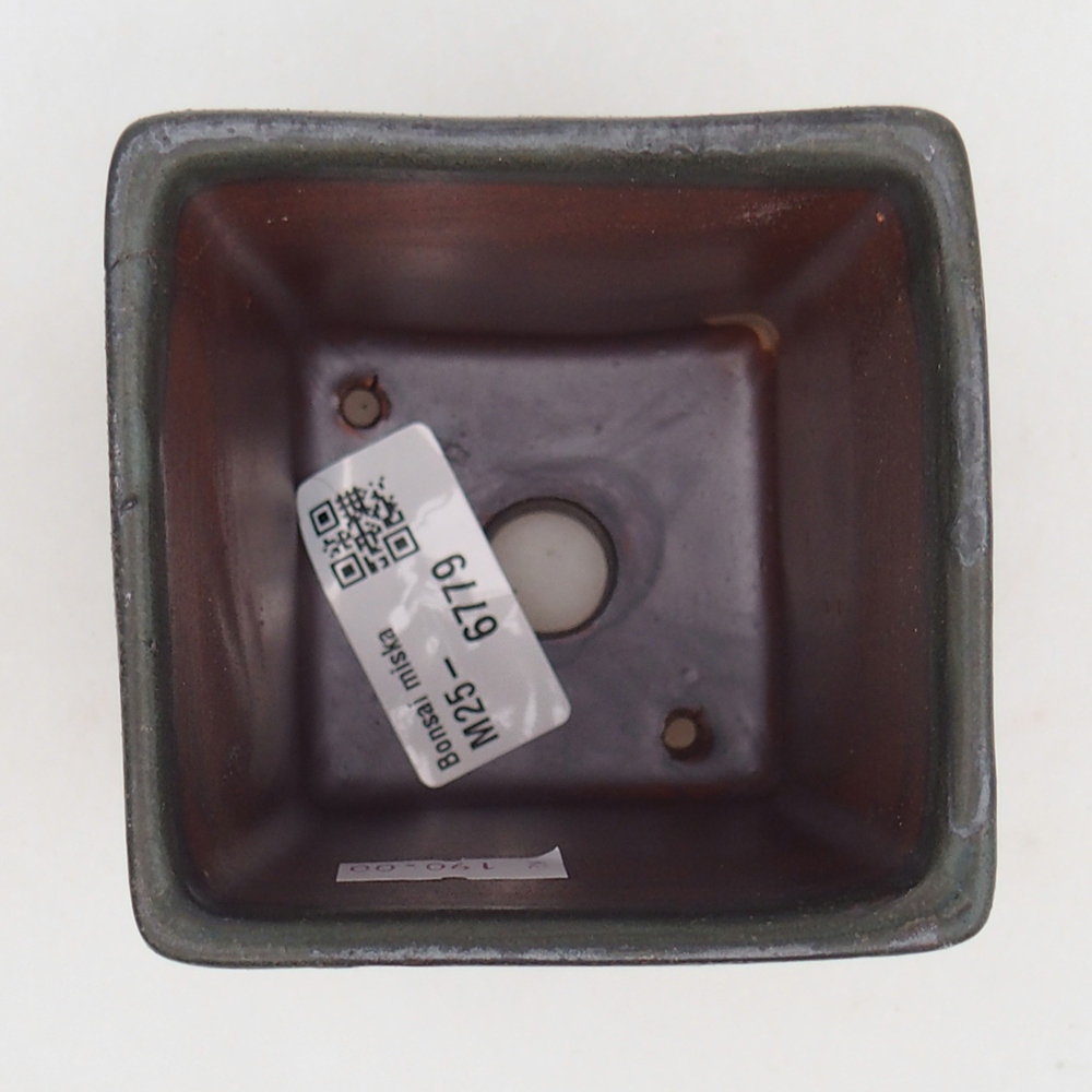 Ceramic bonsai bowl 7,5 x 7,5 x 8,5 cm, grey