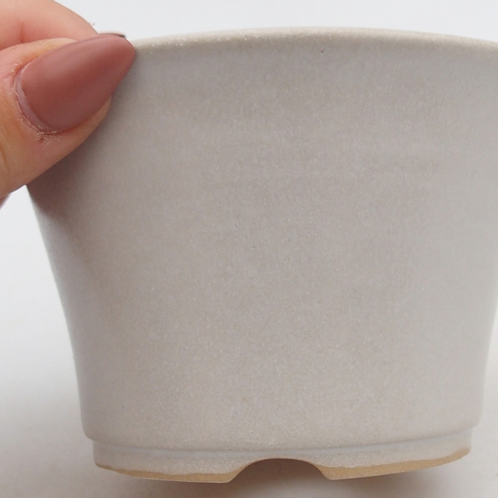 Ceramic bonsai bowl 11 x 11 x 7 cm, white