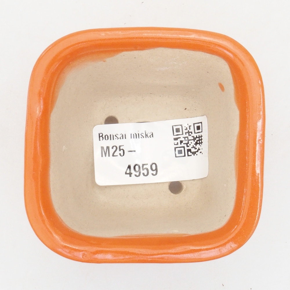 Mini bonsai bowl 6 x 6 x 4,5 cm, color orange