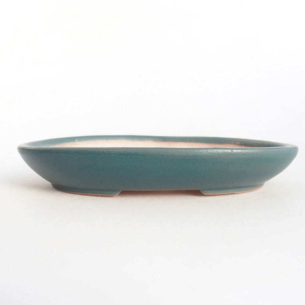Ceramic bonsai bowl 15,5 x 11 x 2,5 cm, colour blue
