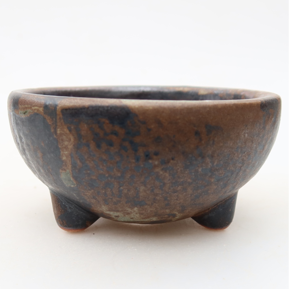 Ceramic bonsai bowl 10 x 10 x 5 cm, brown