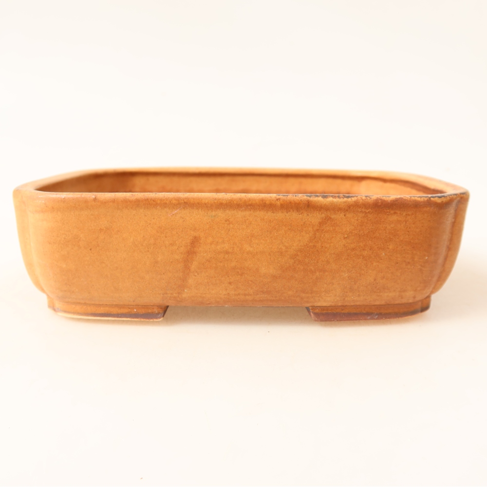 Ceramic bonsai pot, 18 x 14 x 4.5 cm, pink