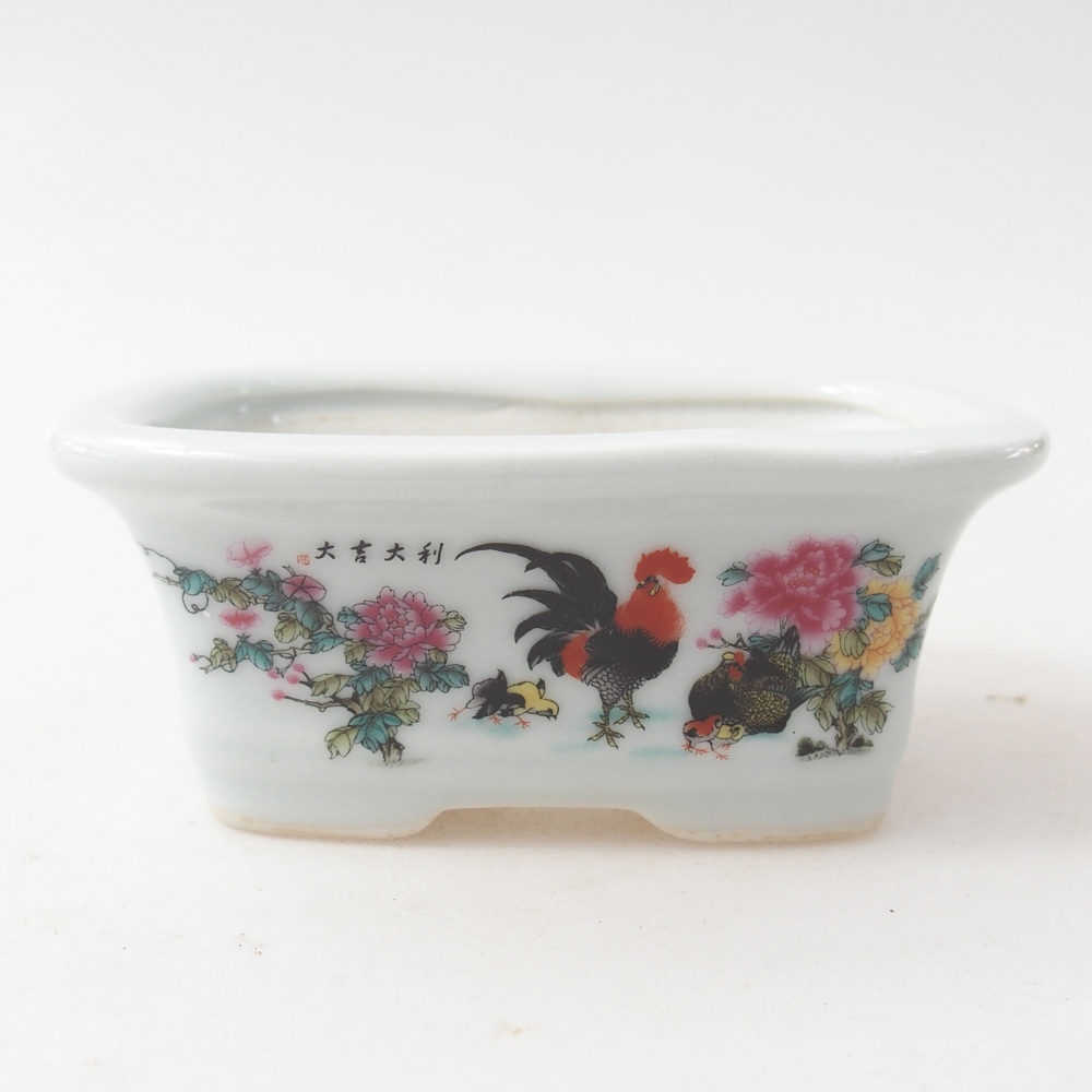 Mini bonsai bowl 10 x 7,5 x 4 cm, colour white