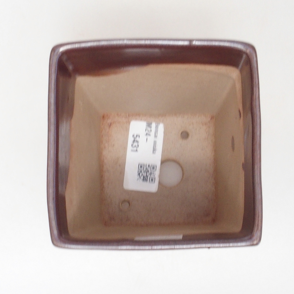 Ceramic bonsai bowl 9 x 9 x 12 cm, color brown
