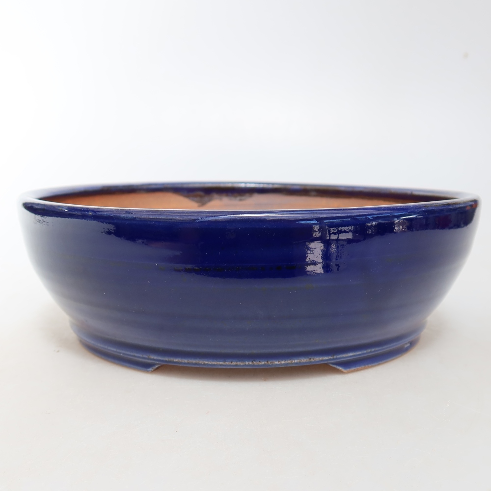 Ceramic bonsai bowl 19 x 19 x 6 cm, colour blue