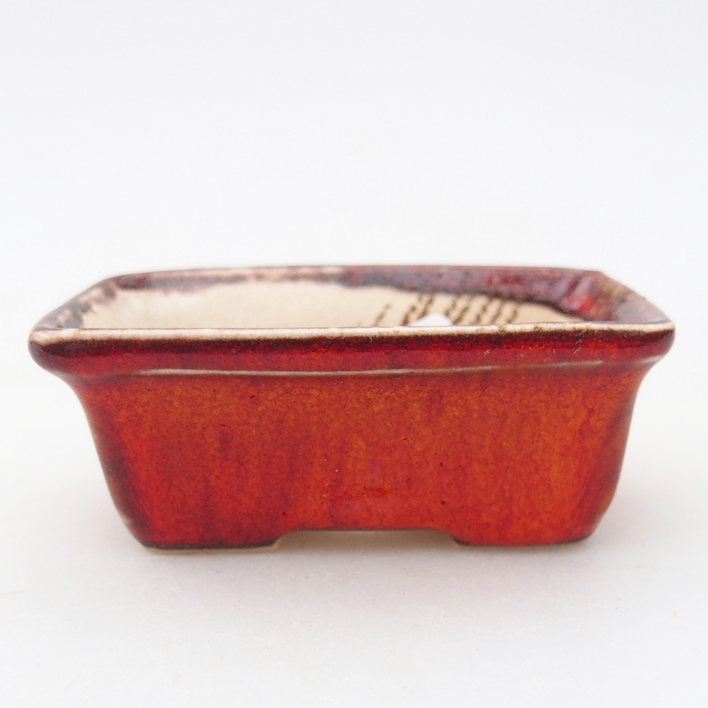 Mini bonsai bowl 6,5 x 4,5 x 2,5 cm, orange