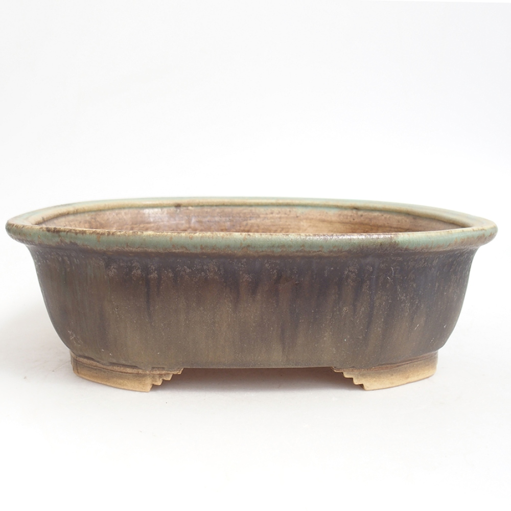 Ceramic bonsai bowl  25 x 21 x 7,5  cm, color  blue