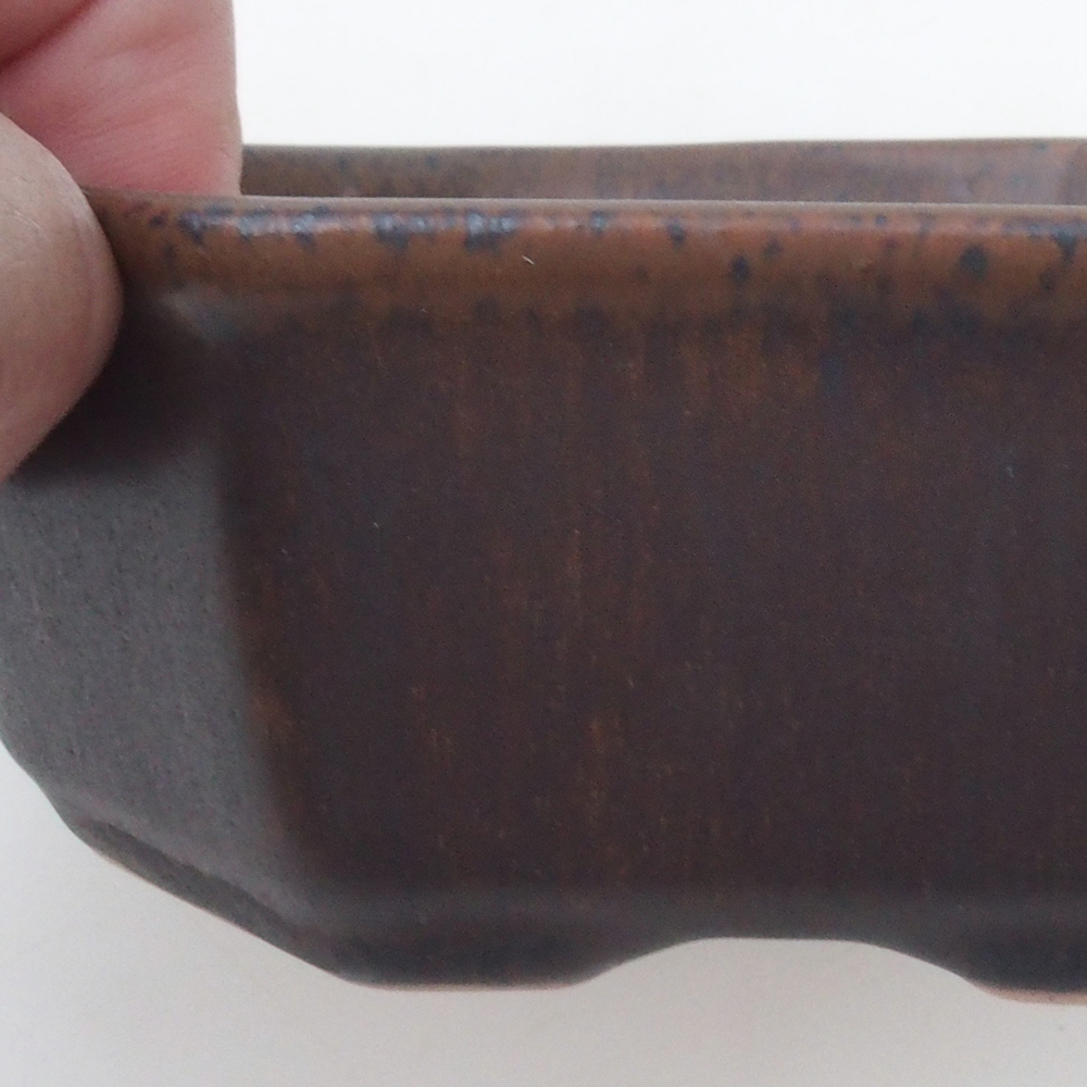 Bonsai bowl H13 - 12.5 x 12.5 x 4.5 cm. - green