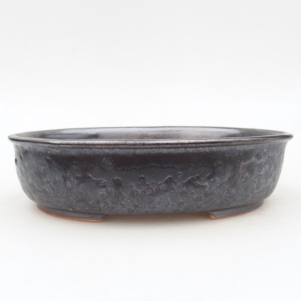 Ceramic bonsai bowl 19 x 14 x 5 cm, colour red