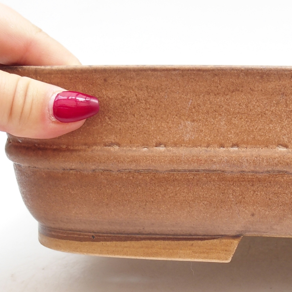 Ceramic bonsai bowl 29,5 x 25 x 7 cm, color pink