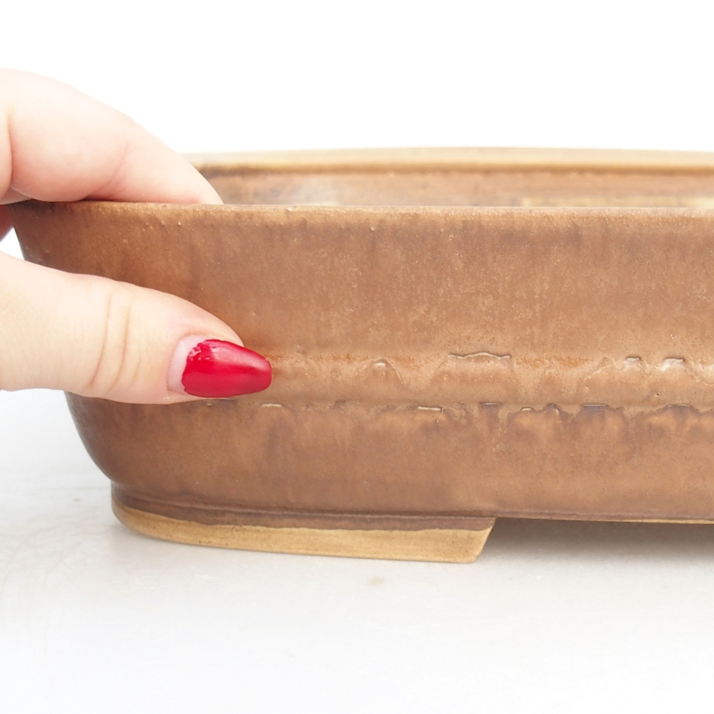 Ceramic bonsai bowl 29,5 x 24 x 7 cm, pink