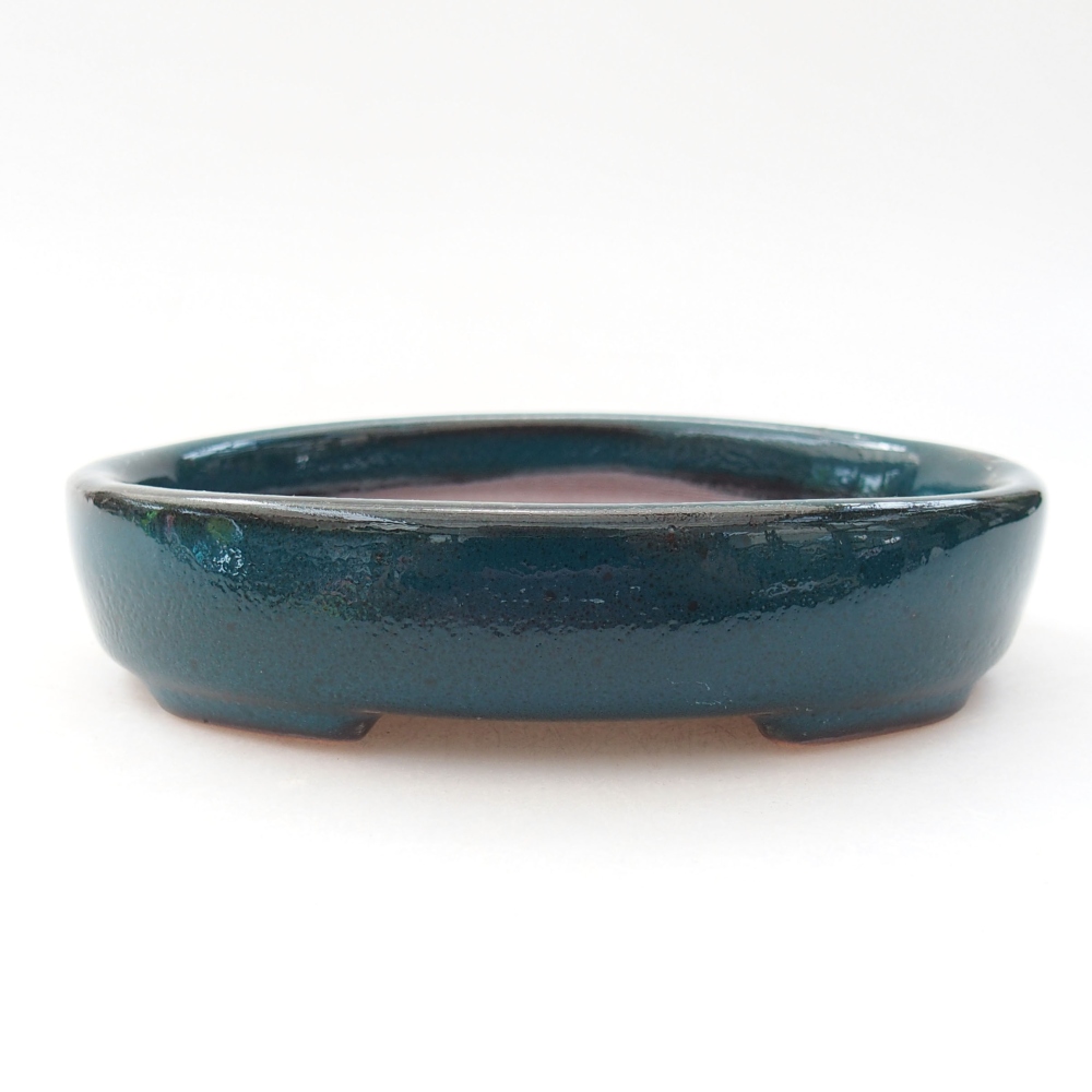 Ceramic bonsai bowl  11,5 x 9 x 2,5 cm, color green