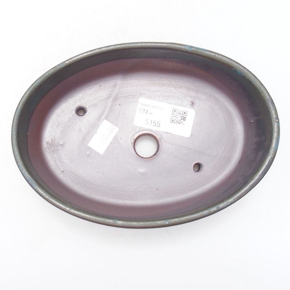 Ceramic bonsai bowl  16 x 11,5 x 4 cm, color gray
