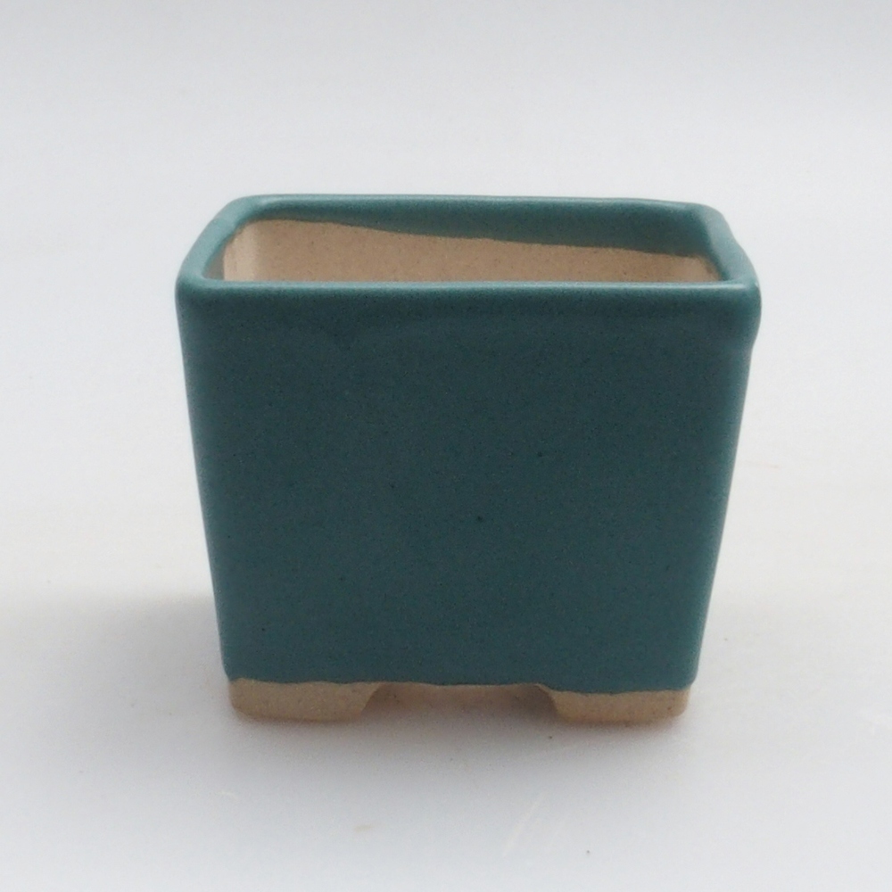 Ceramic bonsai bowl 6 x 6 x 4,5 cm, color blue
