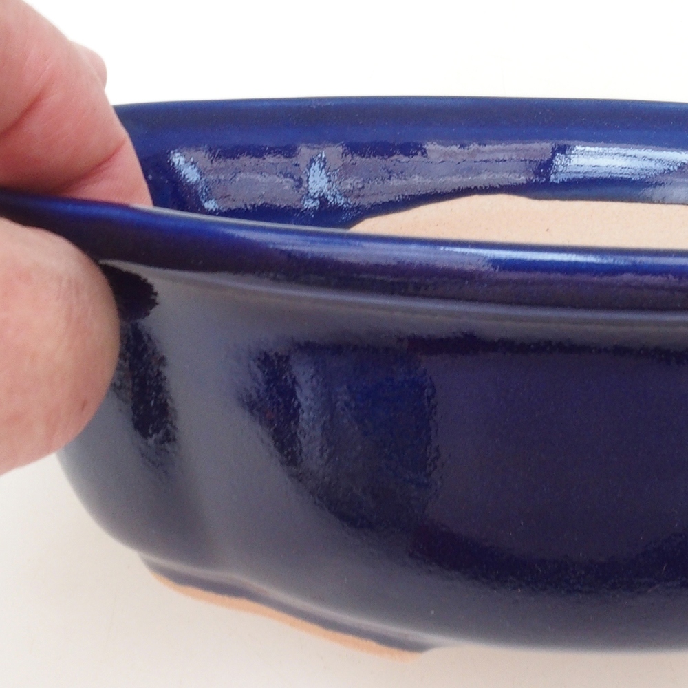 Bonsai bowl H75 - 19 x 14 x 6.5 cm. - blue