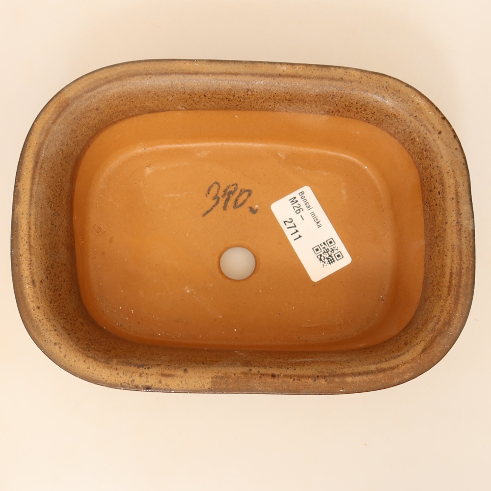 Ceramic Bowl  18 x 13 x 5.5 cm, brown
