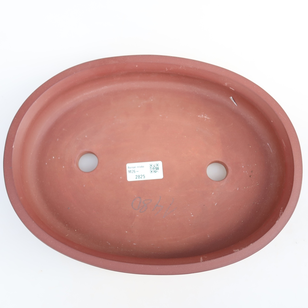 Ceramic Bowl  31 x 23.5 x 5.5 cm, brick red