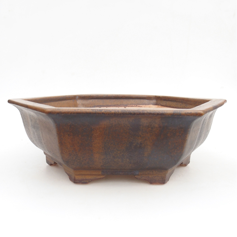 Ceramic bonsai bowl 32 x 28 x 10 cm, brown
