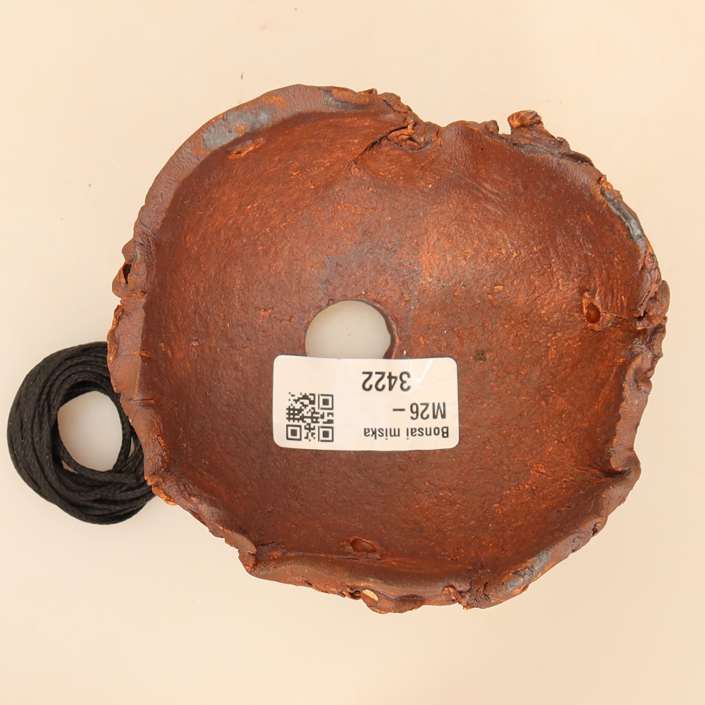 Ceramic Kokedama Pot, 10.5 x 9 x 6.5 cm, brown