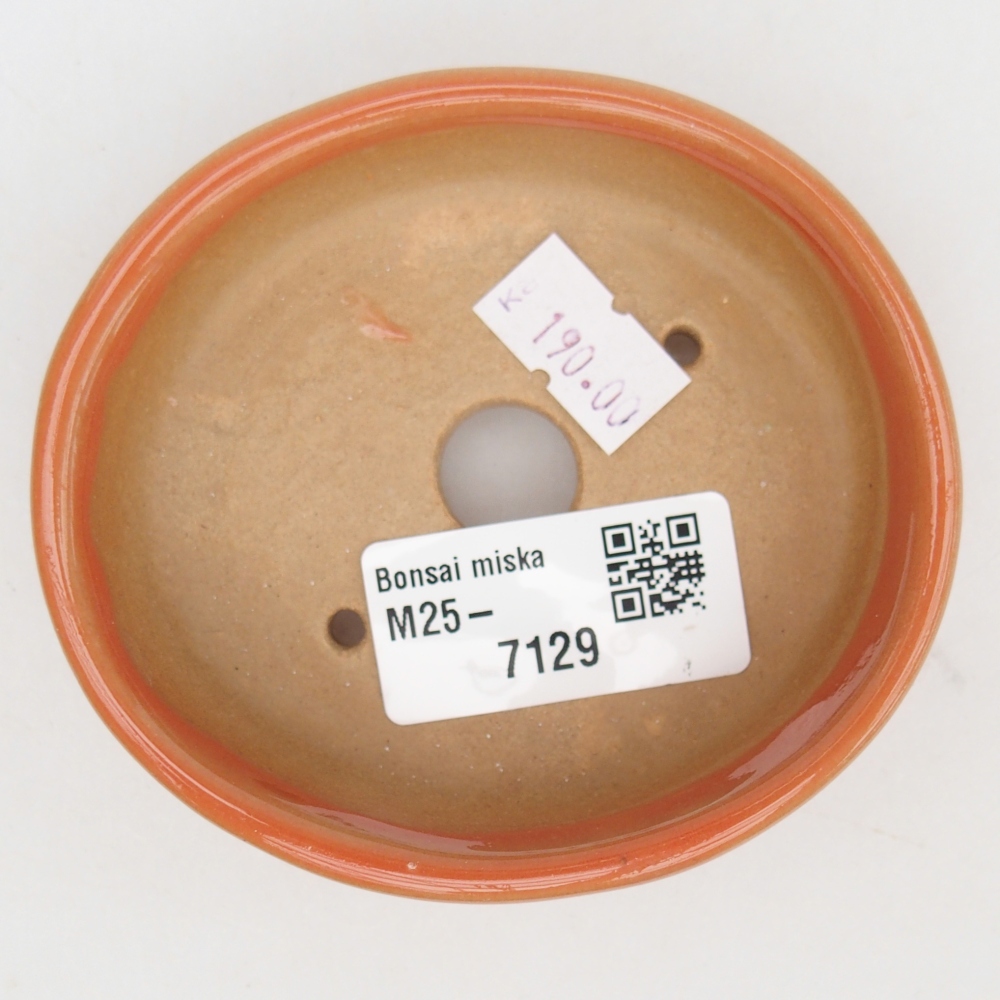 Ceramic bonsai bowl 9,5 x 8 x 3 cm, orange