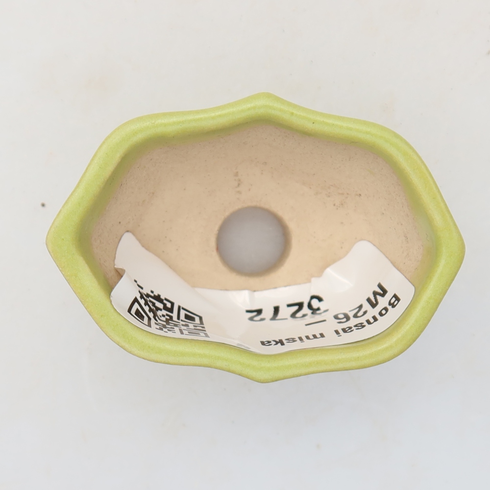 Ceramic bonsai pot, 4.5 x 3 x 2.5 cm, green