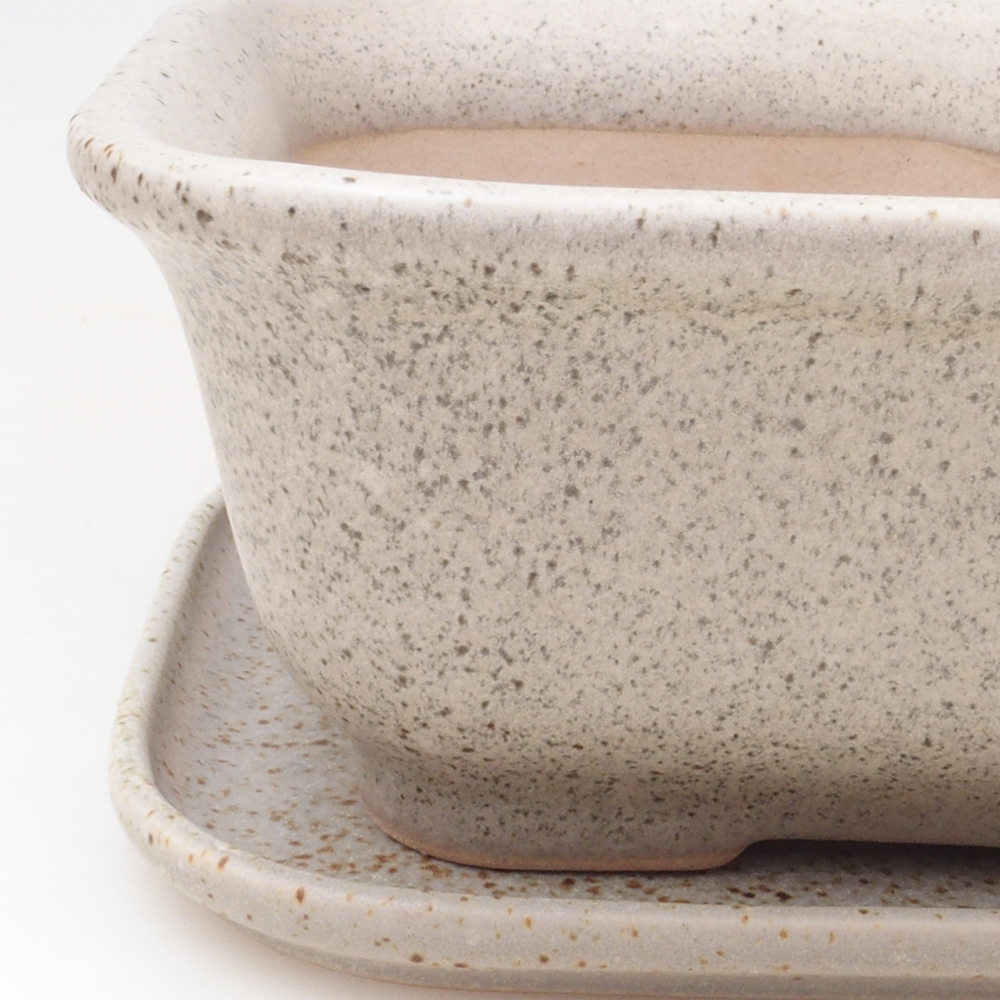 Bonsai bowl + saucer H01 - 12x9x5 cm