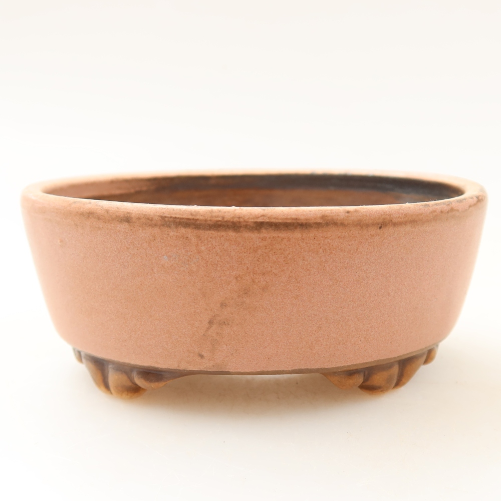 Ceramic bonsai pot, 9.5 x 8 x 4 cm, pink