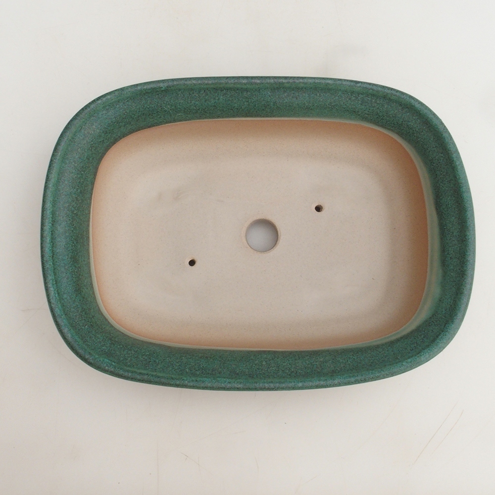 Bonsai bowl H25 - 23 x 17 x 5.5 cm. - green