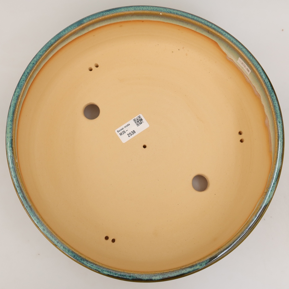 Ceramic bonsai pot, 31 x 31 x 8 cm, blue