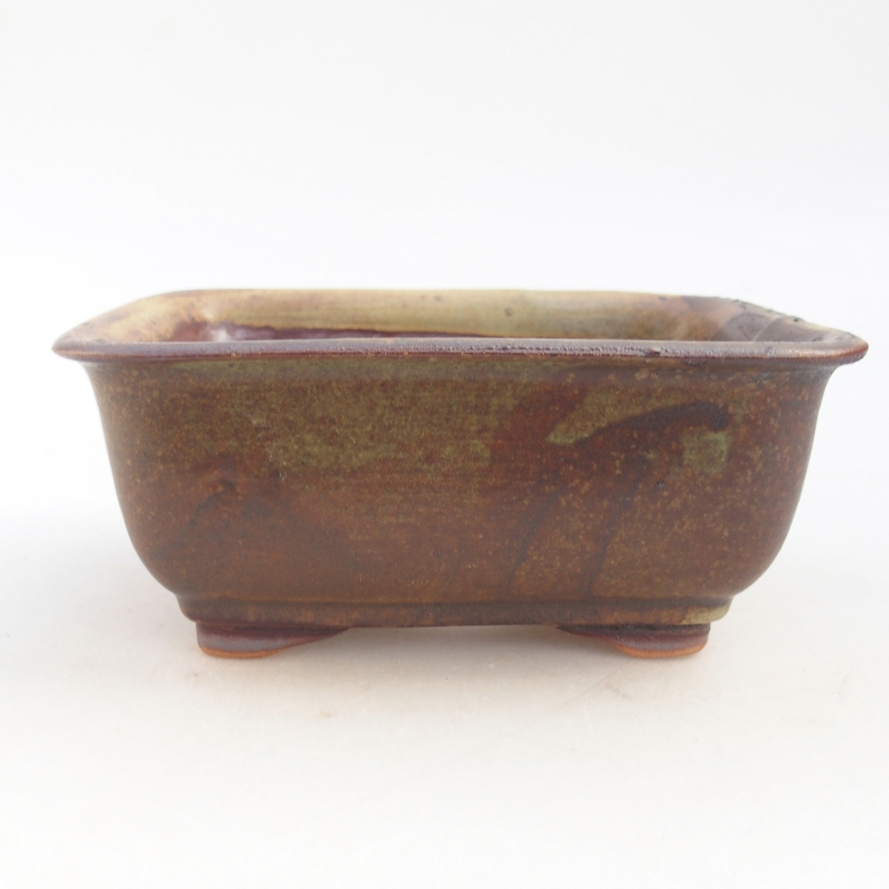 Ceramic bonsai bowl 13 x 10 x 5,5 cm, brown