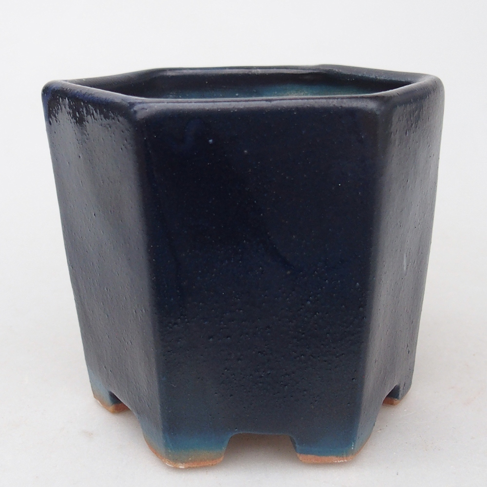 Ceramic bonsai bowl 9,5 x 8,5 x 8 cm, colour blue