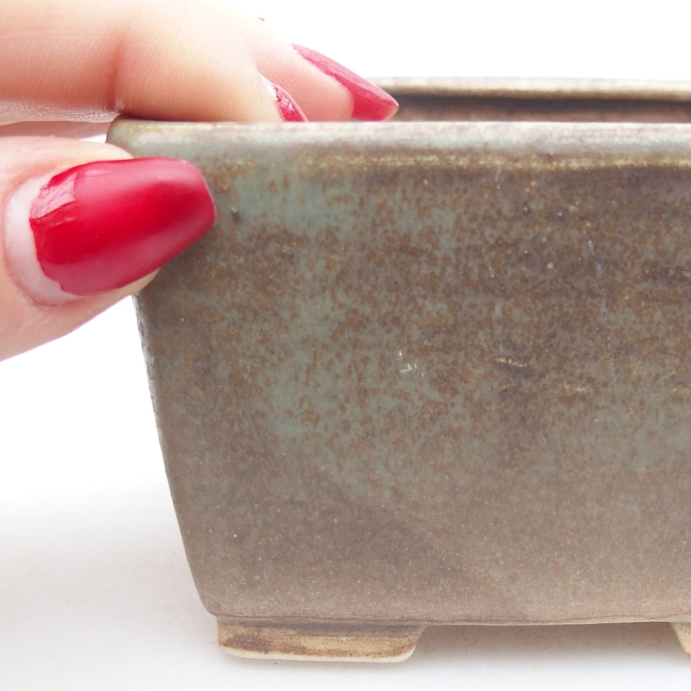 Ceramic bonsai bowl 8,5 x 8,5 x 5,5 cm, green