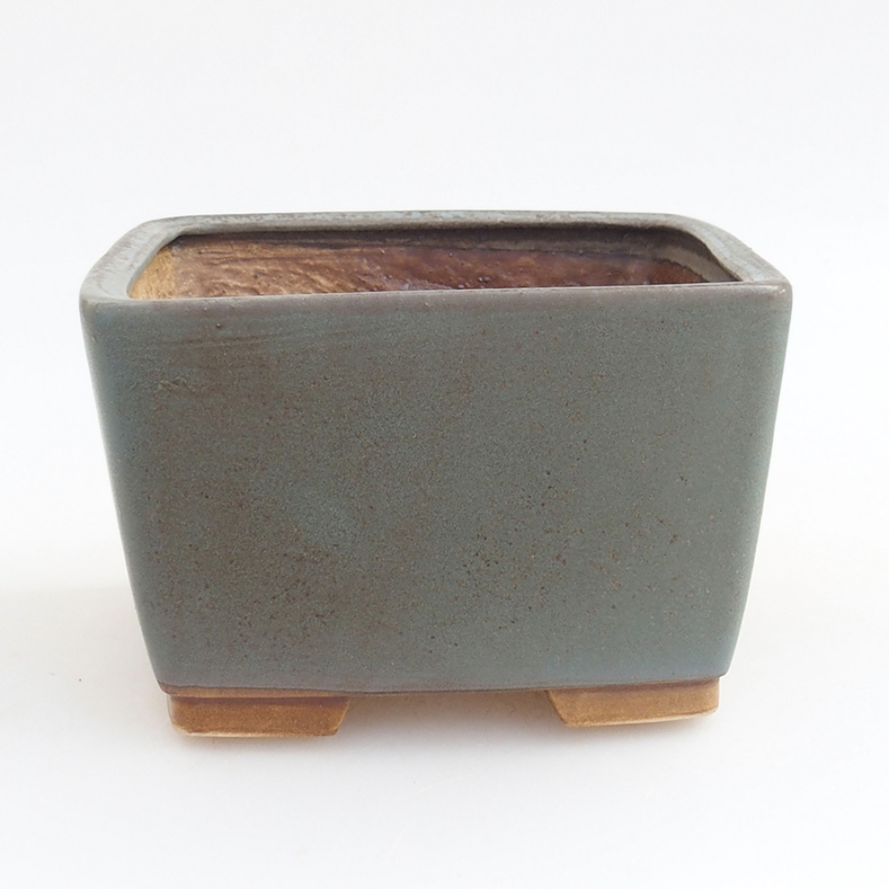 Ceramic bonsai bowl 12 x 12 x 8 cm, color blue