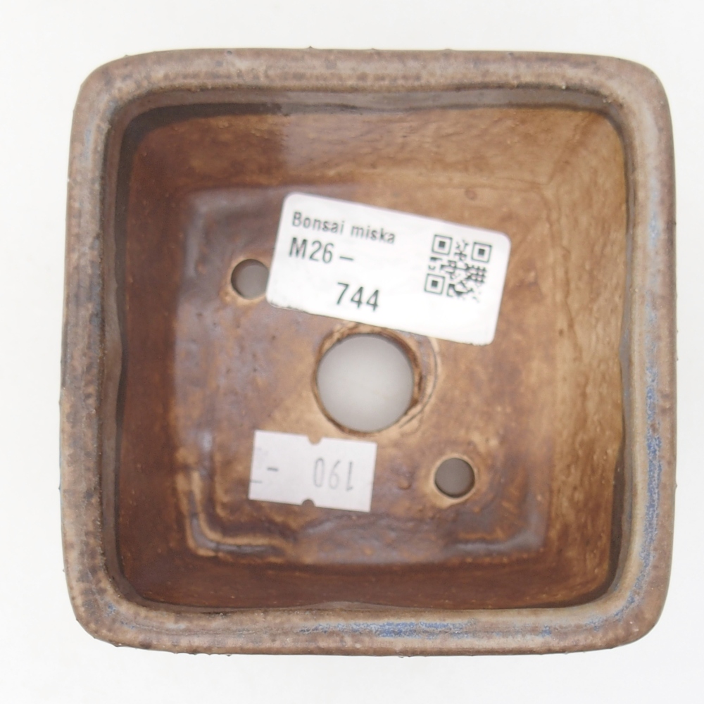 Ceramic bonsai bowl 8,5 x 8,5 x 5,5 cm, colour blue