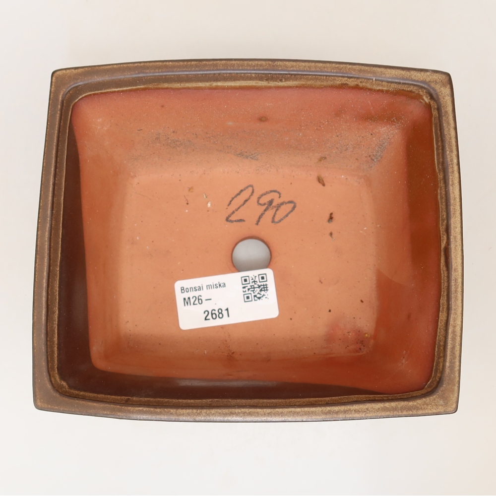 Ceramic Bowl  14.5 x 12.5 x 7 cm, brown