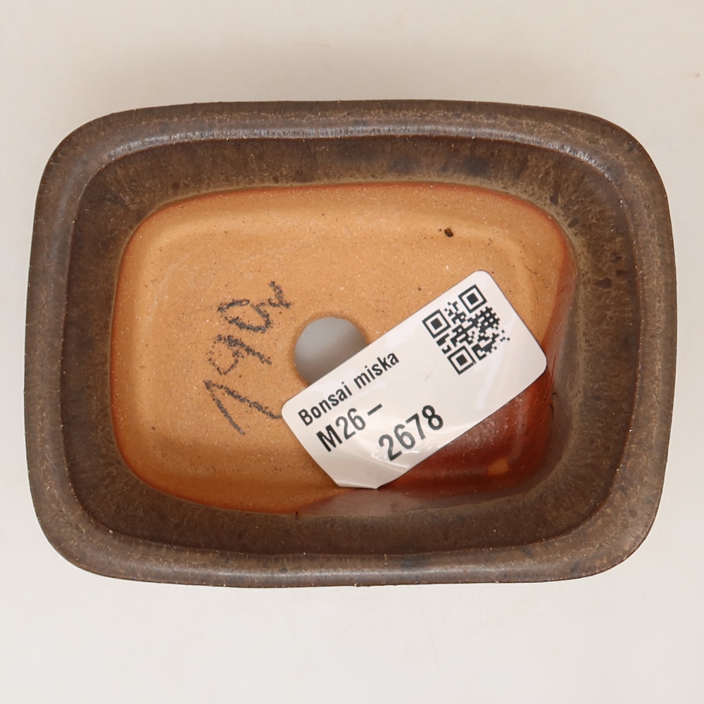 Ceramic Bowl  9 x 6.5 x 4.5 cm, brown