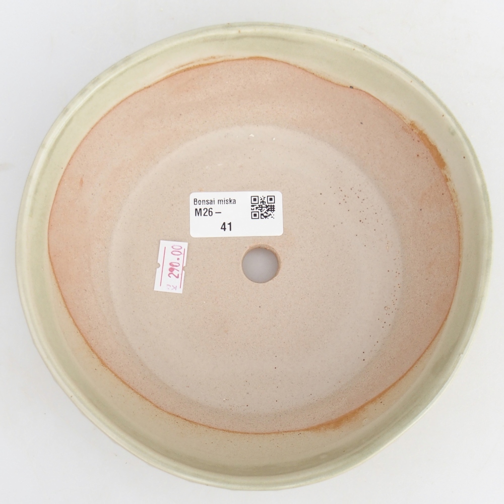Ceramic bonsai bowl 18 x 18 x 5,5 cm, green