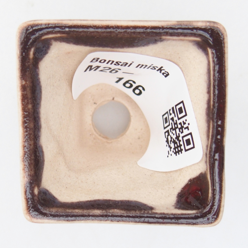 Mini bonsai bowl 4 x 4 x 3,5 cm, brown