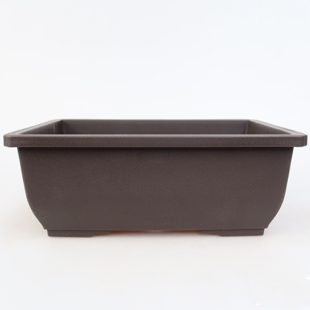 MP-2vacl Brown Plastic Bonsai Pot - 20 x 14.5 x 7.5 cm