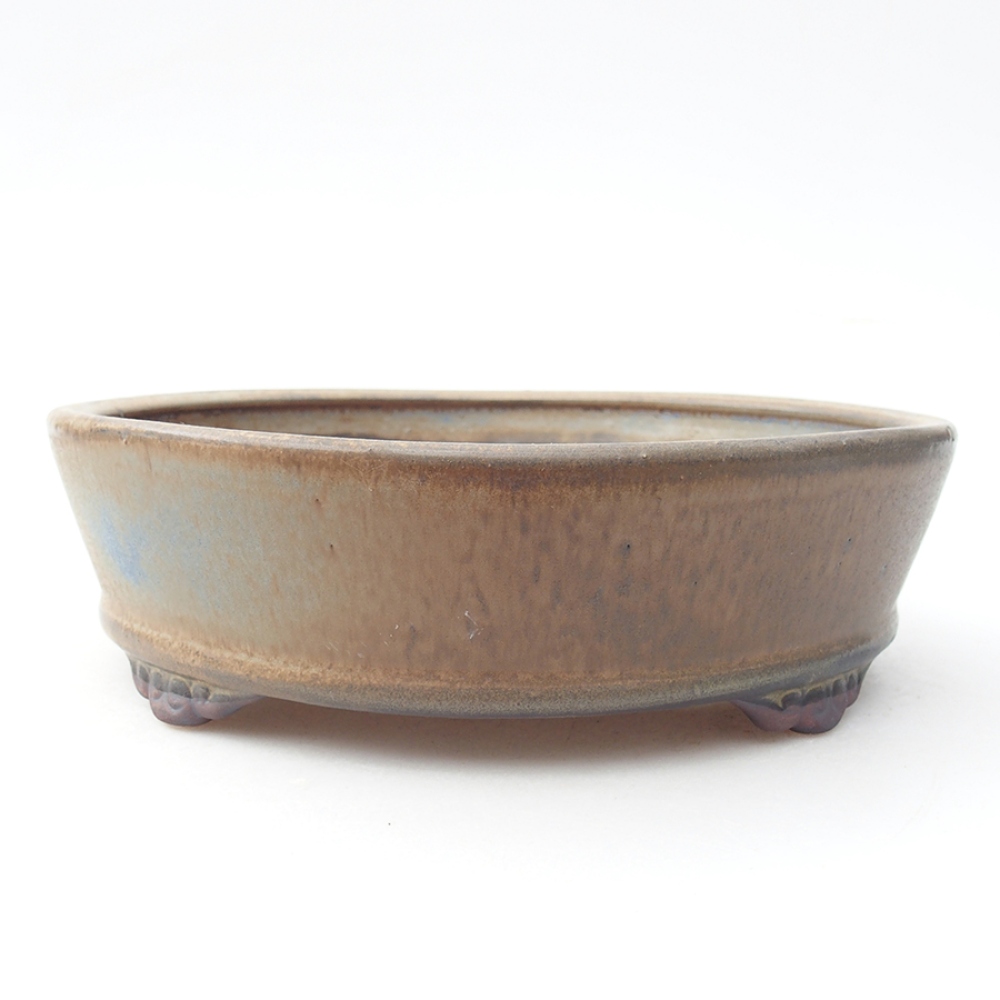 Ceramic bonsai bowl 18 x 18 x 5 cm, color brown