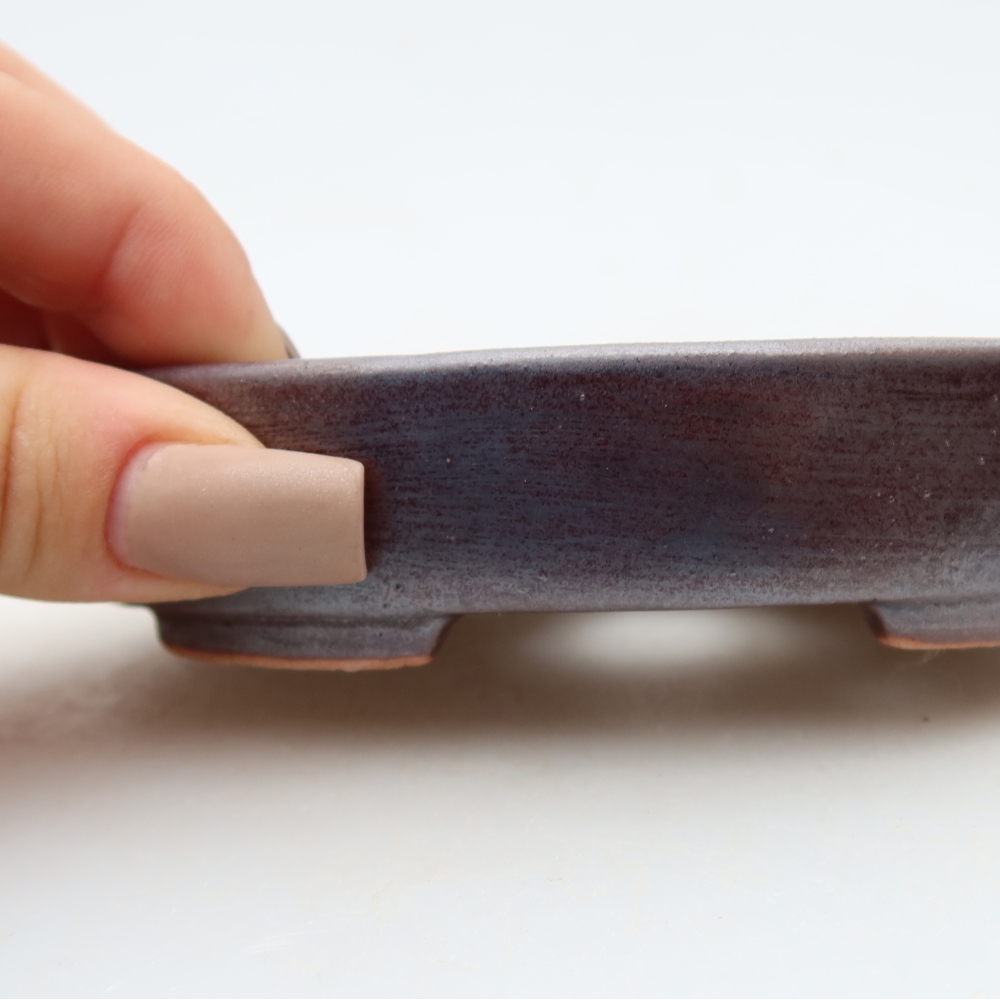 Ceramic bonsai bowl 12 x 9,5 x 2,5 cm, brown