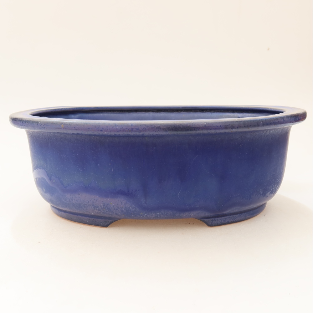 Ceramic bonsai pot, 23 x 19 x 8 cm, blue