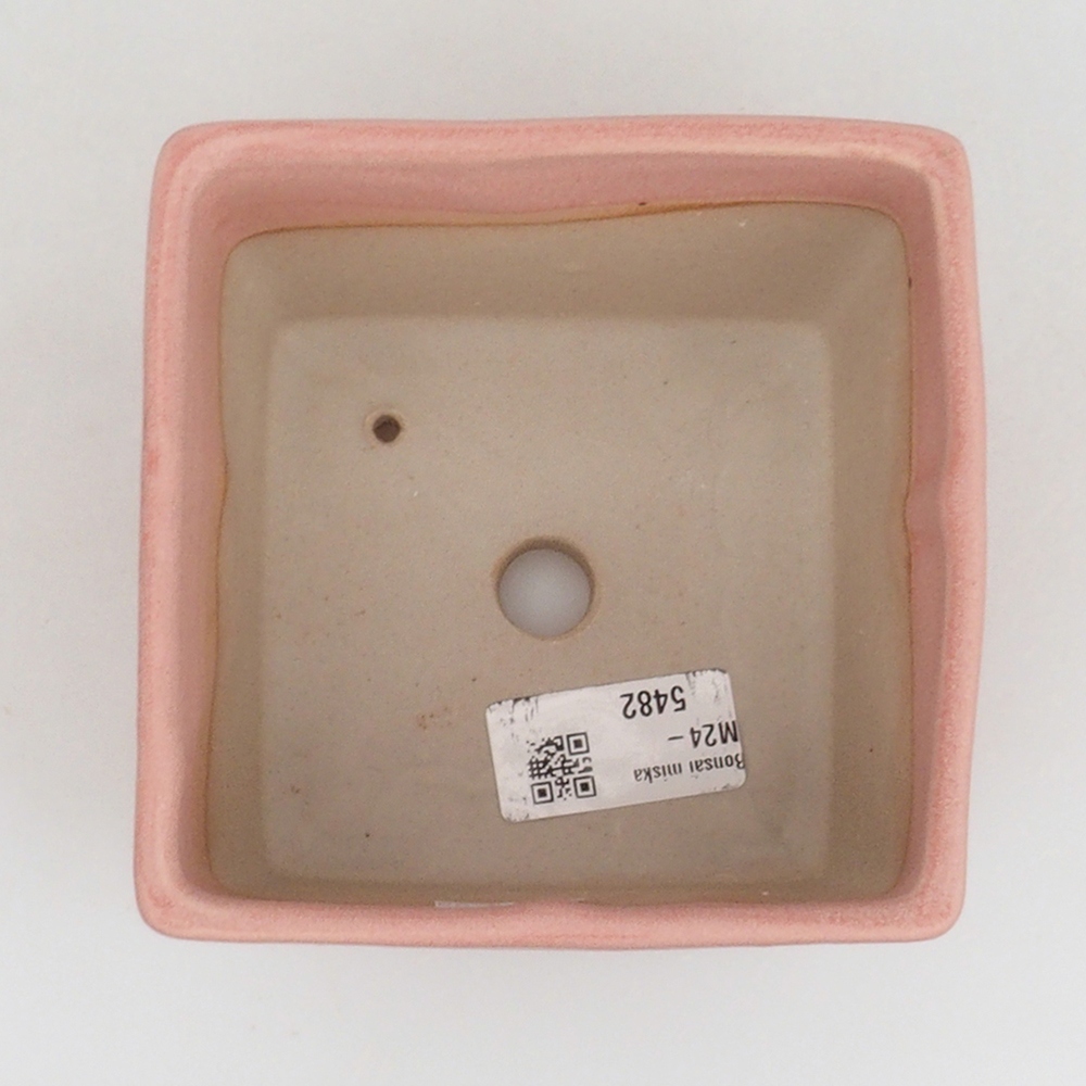 Ceramic bonsai bowl 11 x 11 x 8,5 cm, color pink