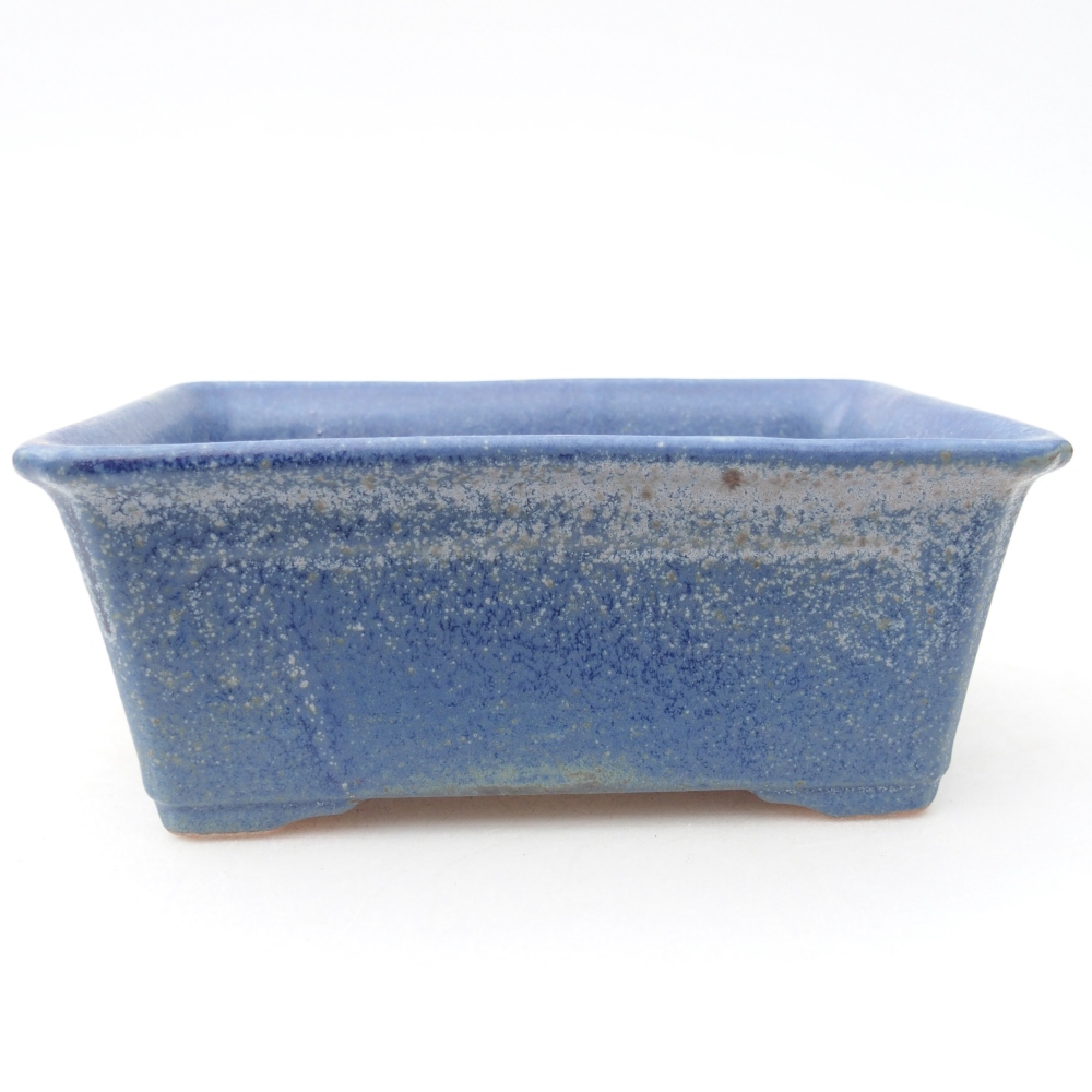 Ceramic bonsai bowl 13,5 x 10 x 5,5 cm, colour blue